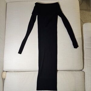 By Malene Birger Black Ribbed Knit dress